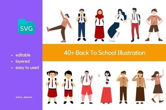 40 Back to School Illustration