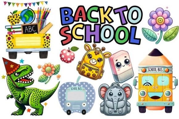 Back to School Clipart Bundle School PNG: A Versatile Resource for Creative Projects