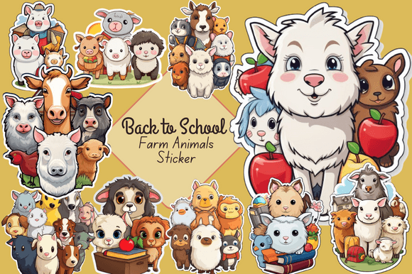 Back to School Farm Animals Sticker: A Creative Resource for Educators and Parents