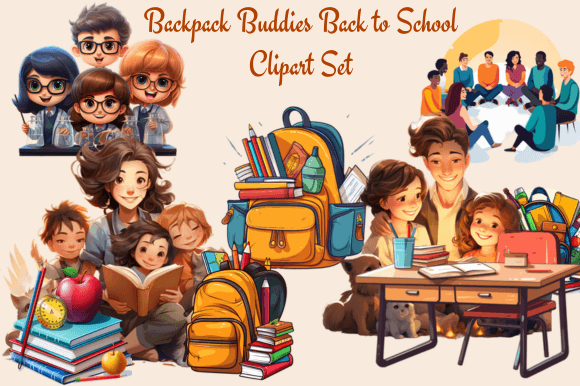 Backpack Buddies Back to School Clipart: A Creative Resource for Modern Designers