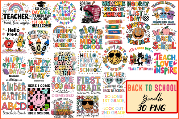 Bundle Back to School 30 Sublimation: A Practical Solution for Custom Design Creators