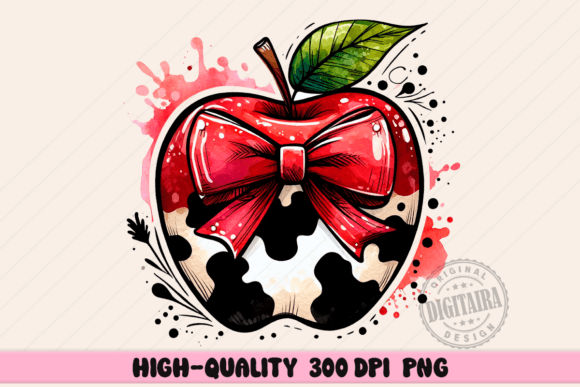 Coquette Apple Png, Back to School Png