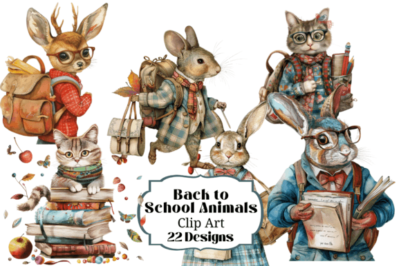 Cute Back-to-School Animals Clip Art: A Creative Resource for All