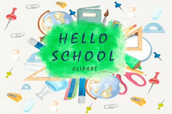 Enhancing Back-to-School Projects with Watercolor Clipart