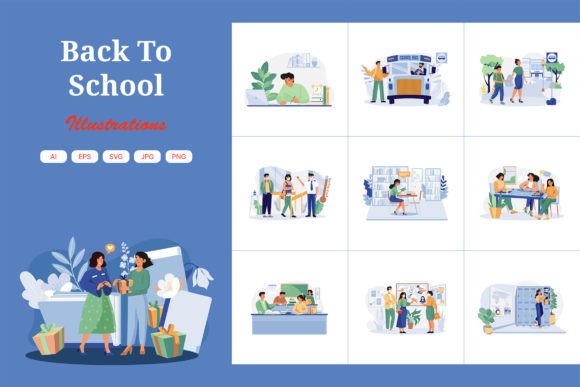 Enhancing Digital Projects with M596_Back to School Illustration Pack 2
