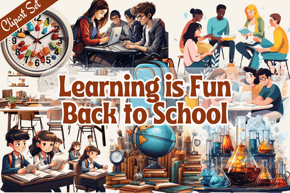Learning is Fun Back to School Clipart S