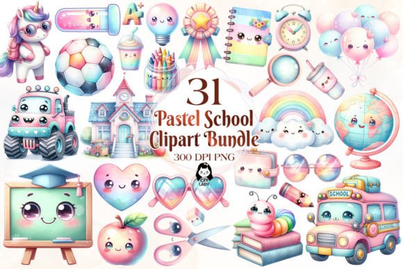 Pastel School Clipart - Back to School: A Practical Guide for Creative Professionals