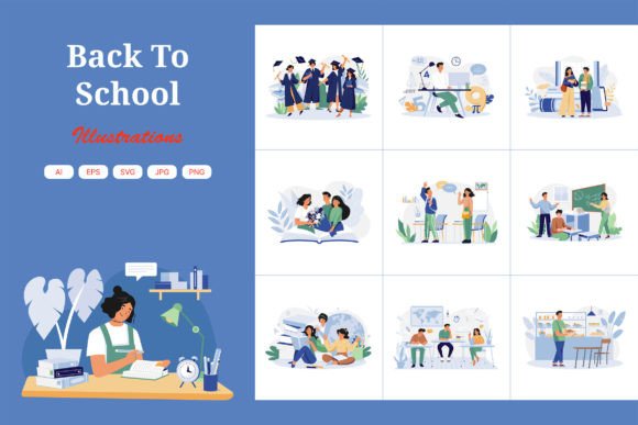 Revolutionizing Digital Design with M596_Back to School Illustration Pack 1