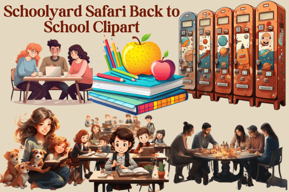 Schoolyard Safari Back to School Clipart: A Creative Resource for Designers and Entrepreneurs