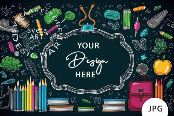 Watercolor Back to School Chalk Board: A Creative Resource for Educators and Designers