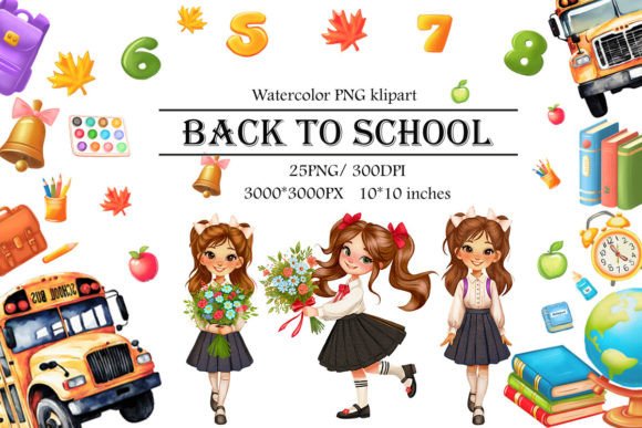 Watercolor Clipart Set Back to School: A Creative Resource for Educators and Designers