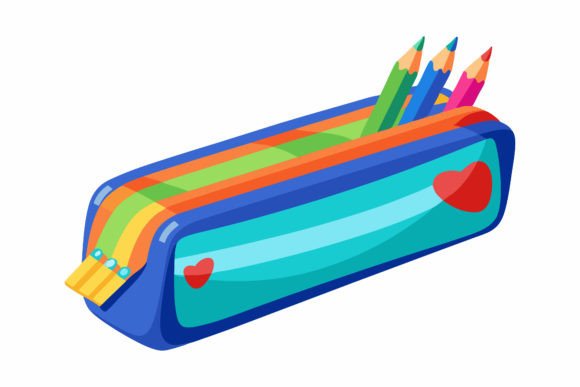 Watercolor Pencil Case Back to School